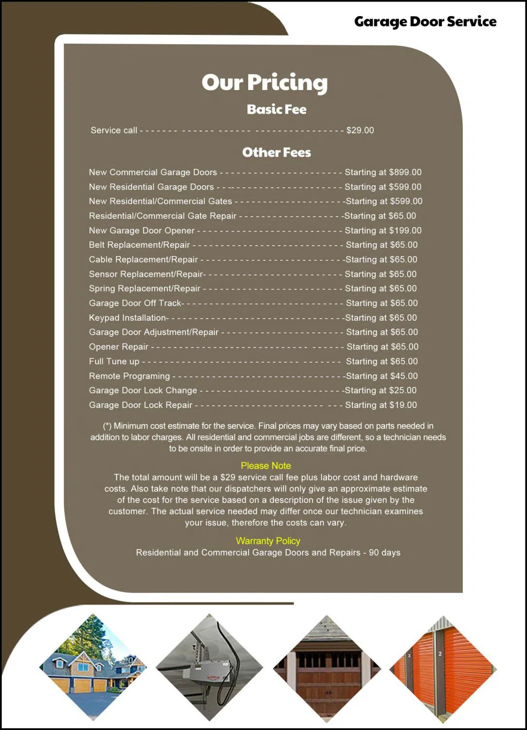 State Garage Doors Jacksonville, FL 904-552-1404